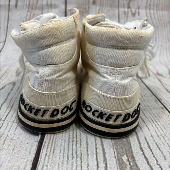 Worn Rocket Dog Jazzin Hi-Top Trainers Women's Sneakers - Picture 6 of 12